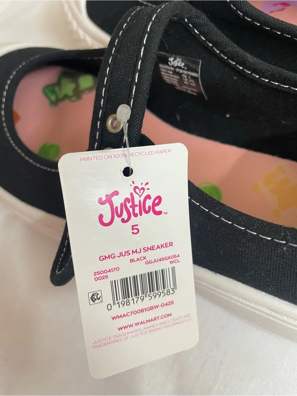 Justice Big Girls Mary Jane Casual Sneakers Size 5